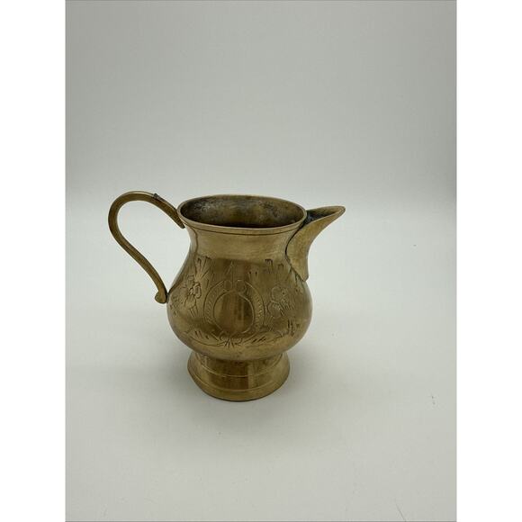 Brass Tea Pot Vintage Brass Tea Kettle Set Teapot India Cooking & Serving - Picture 9 of 12